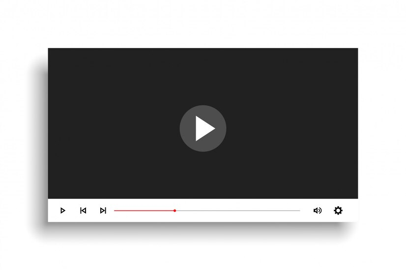 Video player controls interface.